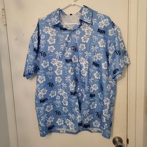 Tampa Bay Rays Aloha Hawaiian Shirt Size M TB